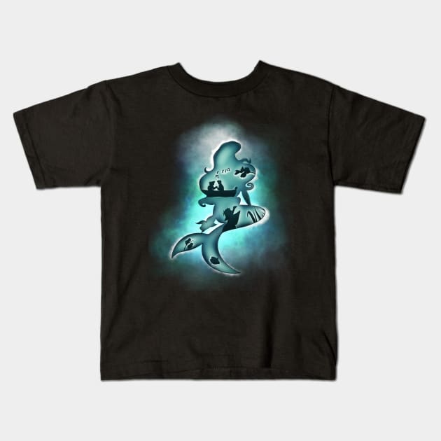 Little mermaid Kids T-Shirt by MiniMao design